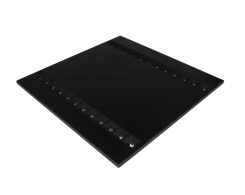 LED louvre paneel - 60x60 cm - mat ZWART - 4000K - UGR<16 - 4000 lm - 28 watt  - kroonsteen aansluiting